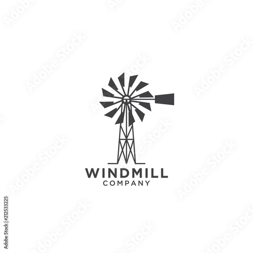 Windmill logo design template