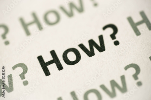 Konstfotografi word how printed on paper macro