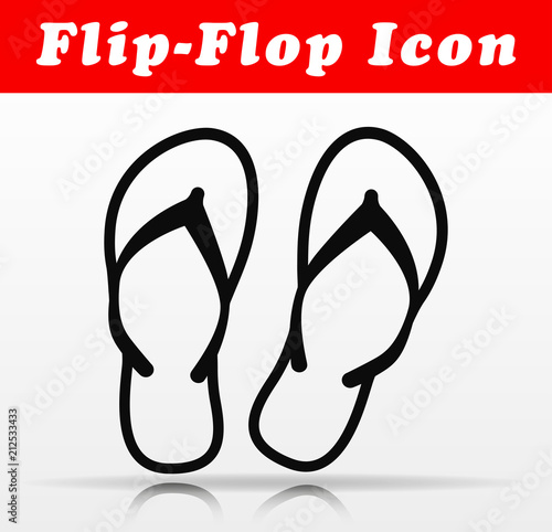 flip flop vector icon design