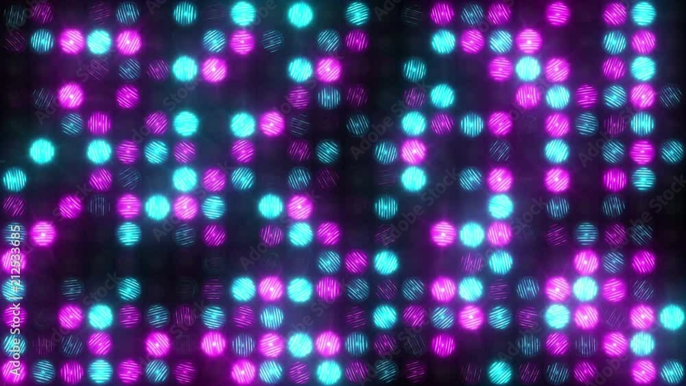 Chaotic flashing of blue and pink lanterns Chaotic flashing of blue and pink lanterns