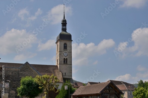 Eglise Saint-Laurent d'Ornans, commune du Doubs, France, 