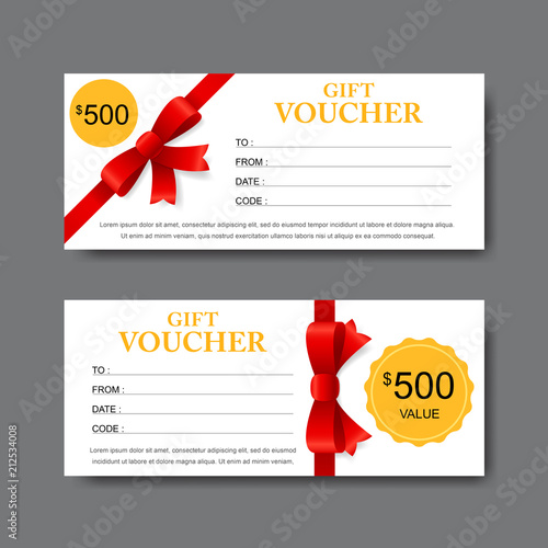 gift voucher template, vector