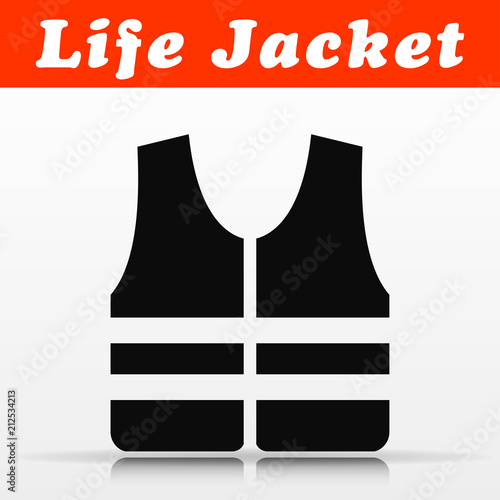 life jacket vector icon design