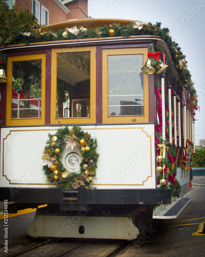 Canvas Print Trolley with copy space