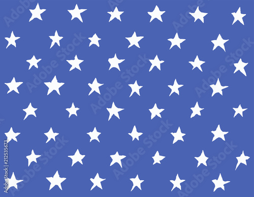 vector seamless pattern star on blue