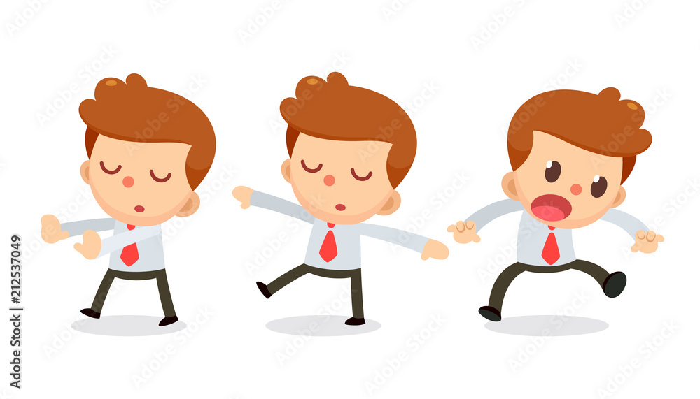 Set of tiny businessman character in actions. Daydream. Set of tiny businessman character in actions. Daydream.