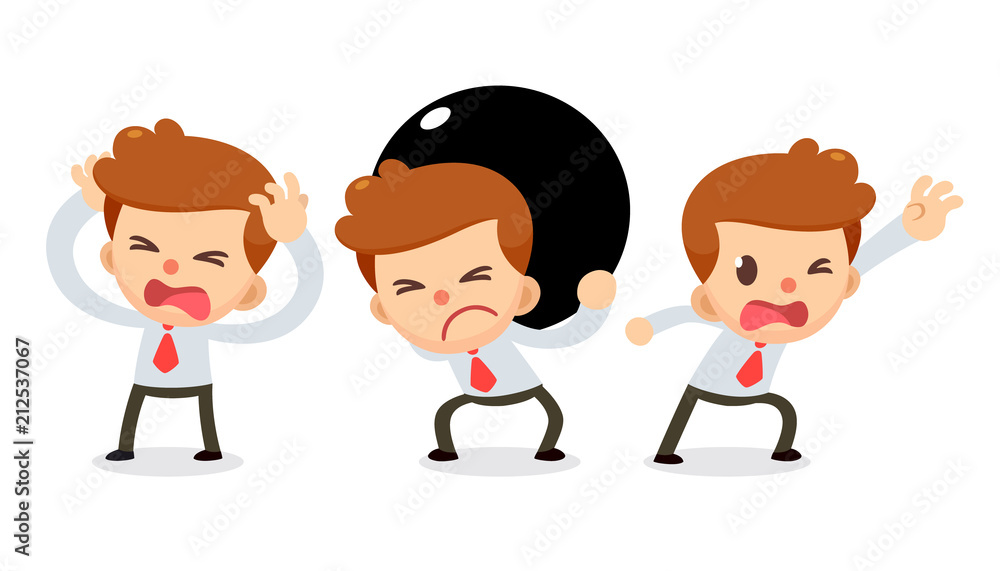 Set of Tiny businessman character in actions. Need some help. Set of Tiny businessman character in actions. Need some help.