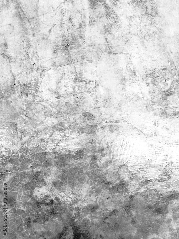 Old cement wall with crack monochrome background.