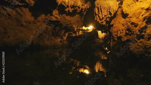 vessel in ning bing cave most popular traveling destination in northern vietnam photo