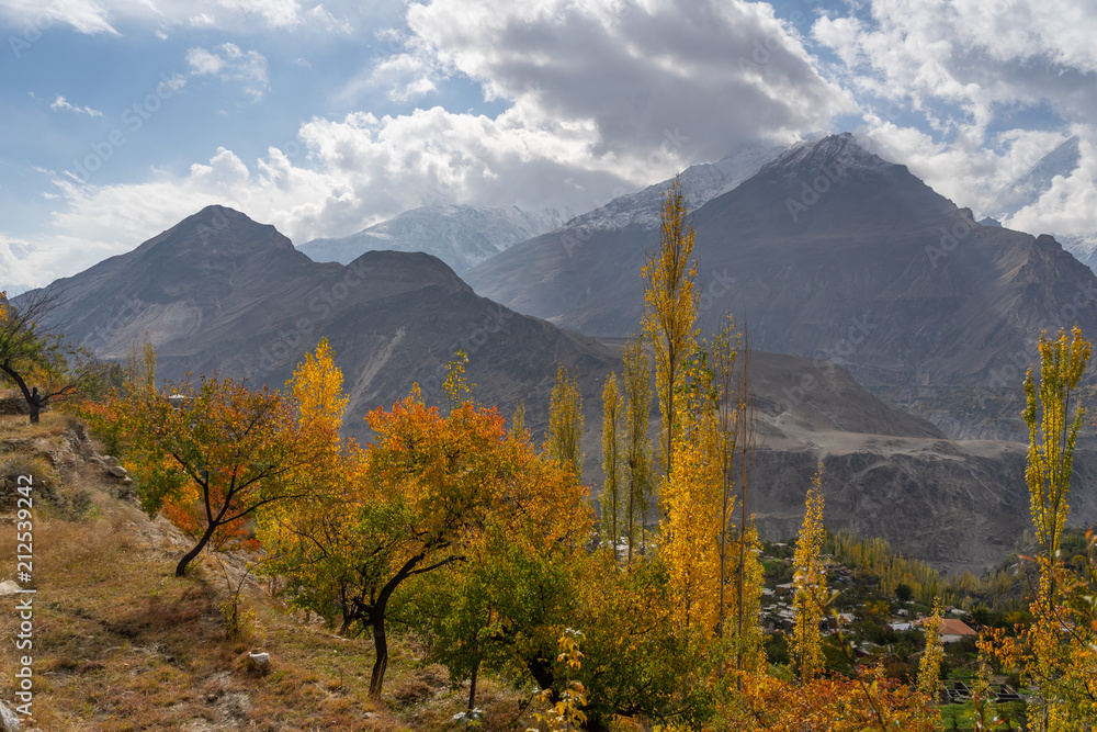 Hunza valley in autumn season, Gilgit Baltistan, Pakistan