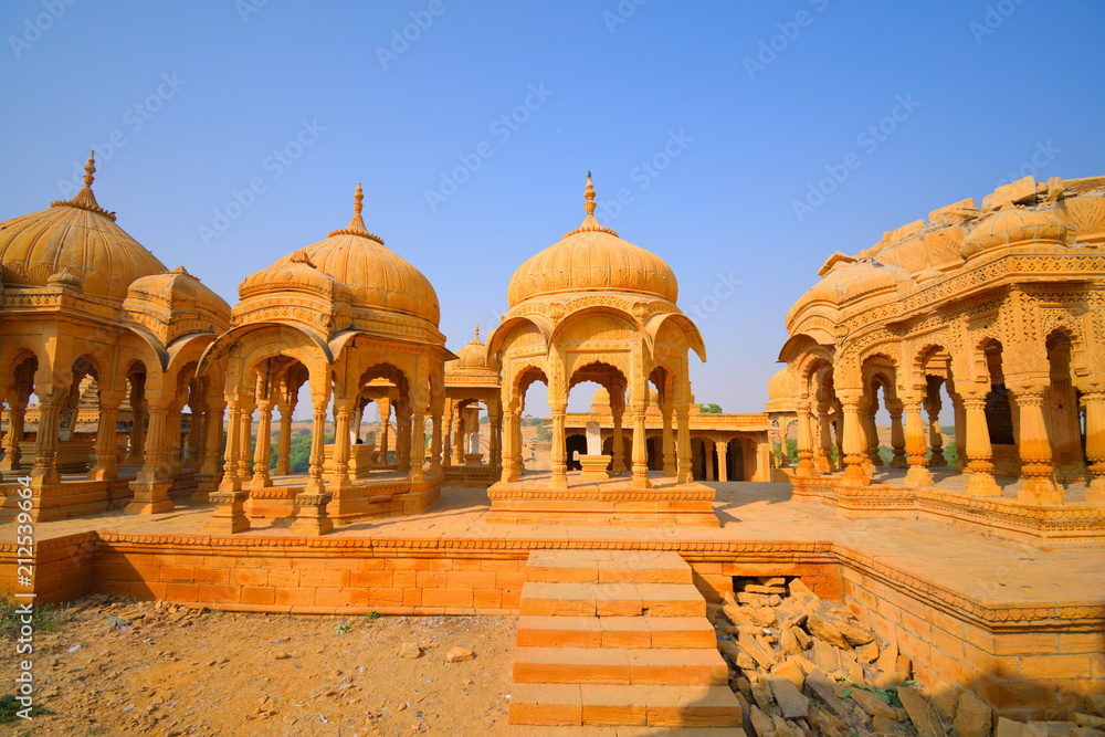 Cenotaphs of Bada Bagh at Jaisalmer.