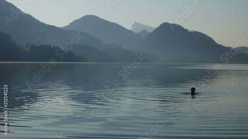 Swimming in Fuschl lake