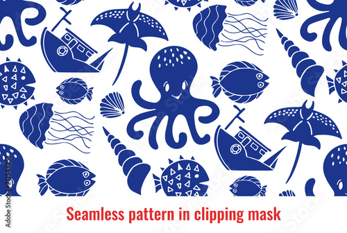 underwater seamless pattern