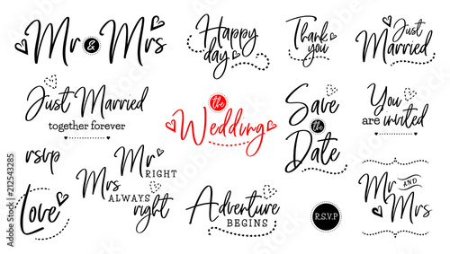 wedding lettering set