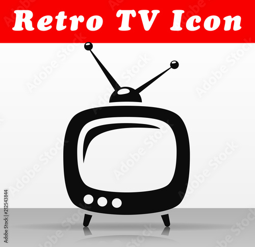 retro tv vector icon design