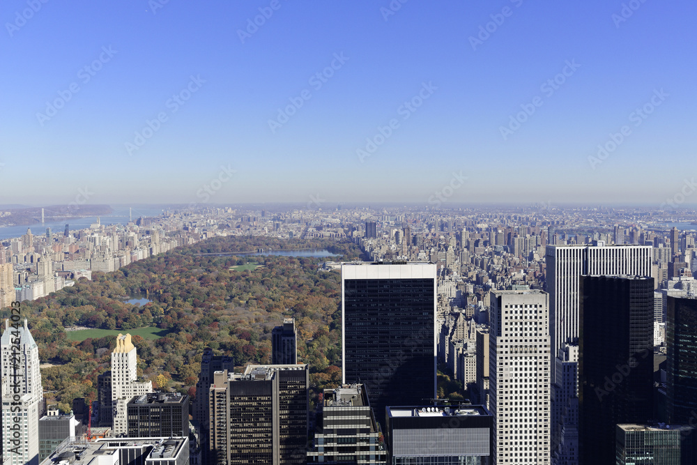 Central Park, Aussicht vom Rockefeller Center, Manhattan, New York, USA, Nordamerika