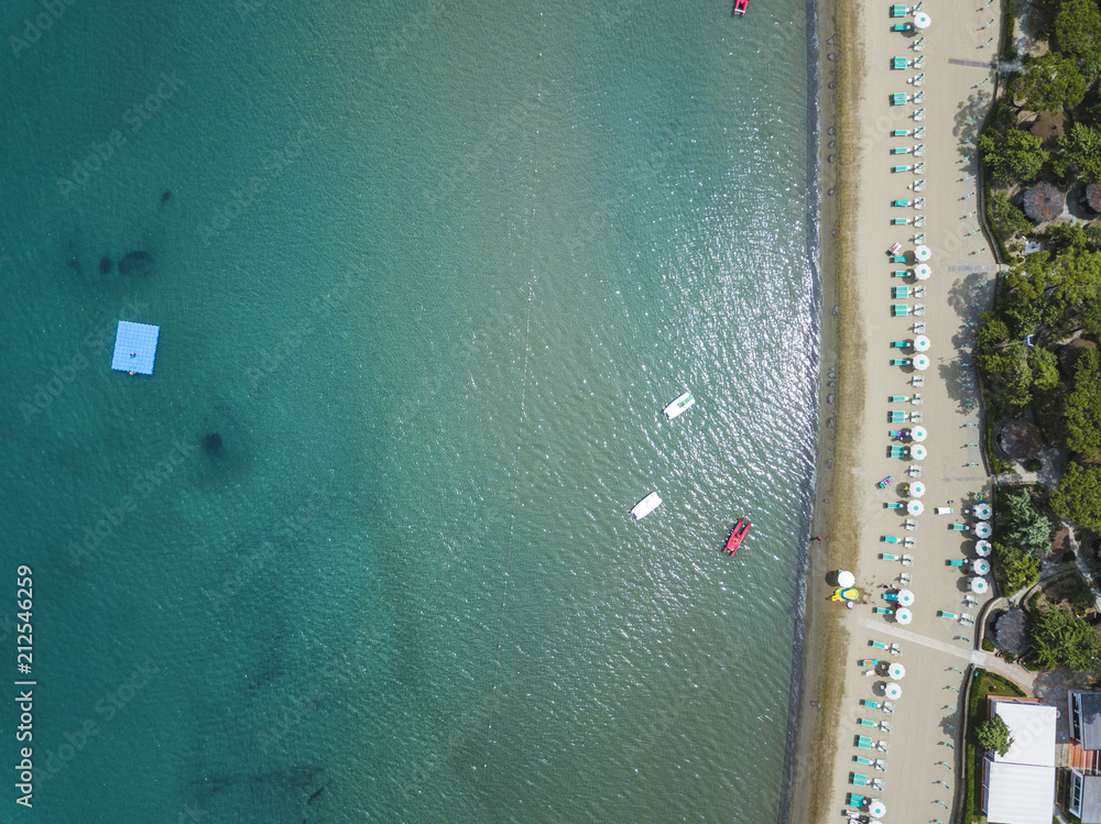 Beach in Punta Ala. Aerial view landscape