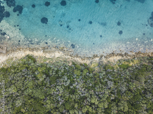 Fototapeta Naklejka Na Ścianę i Meble -  Beach in Punta Ala. Aerial view landscape