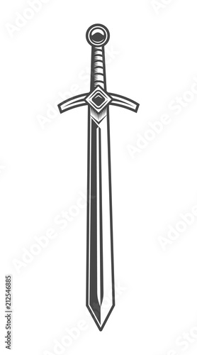 Vintage knight sword concept