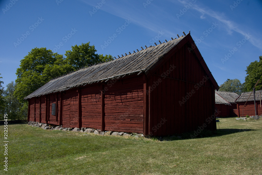 The household buildings for the Chaplain of Härkeberga from the 19th hundred, between Stockholm and Enköping The household buildings for the Chaplain of Härkeberga from the 19th hundred, between Stockholm and Enköping