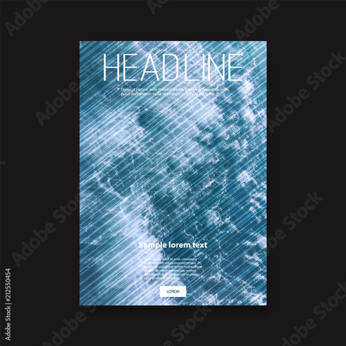     Modern Style Flyer or Cover Design for Your Business with Whirling Water Image - Applicable for Reports, Presentations, Placards, Posters, Travel Guides 