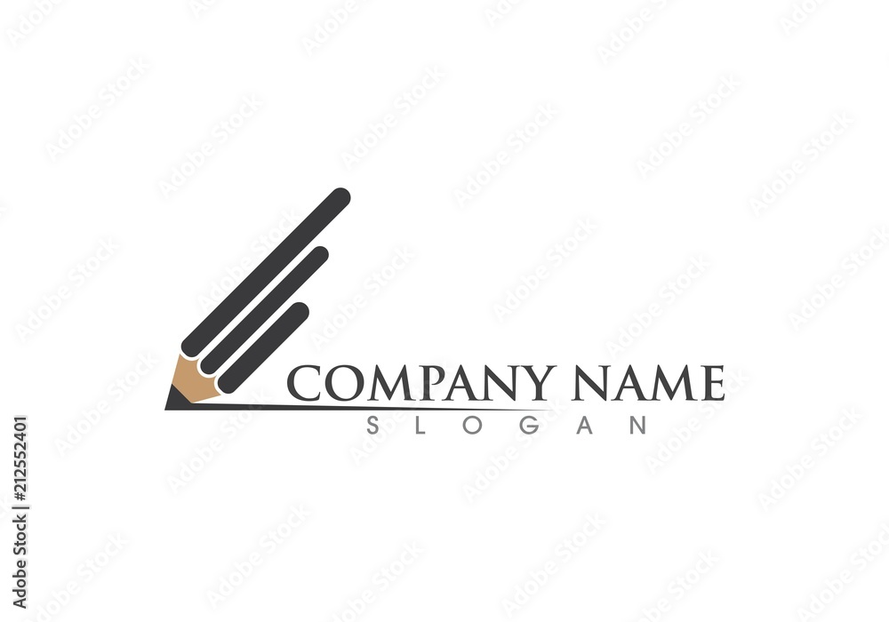 pencil logo vector Stock Vector Adobe Stock
