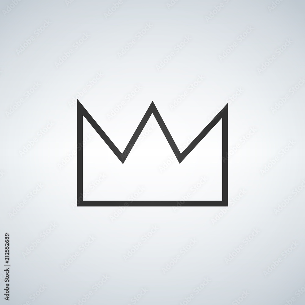 Simple Crown Icon Vector illustration, isolated on white background. Simple Crown Icon Vector illustration, isolated on white background.