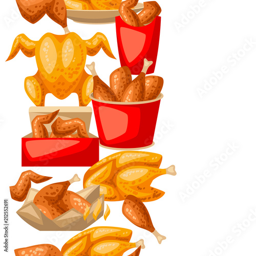 Fast food fried chicken meat.