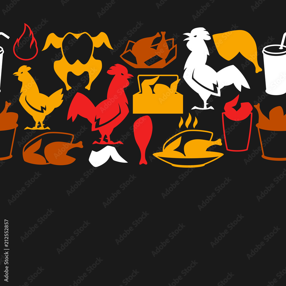 Fototapeta premium Fast food fried chicken meat.