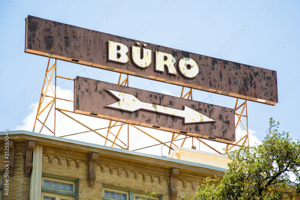 Fototapeta premium Schild 295 - Büro