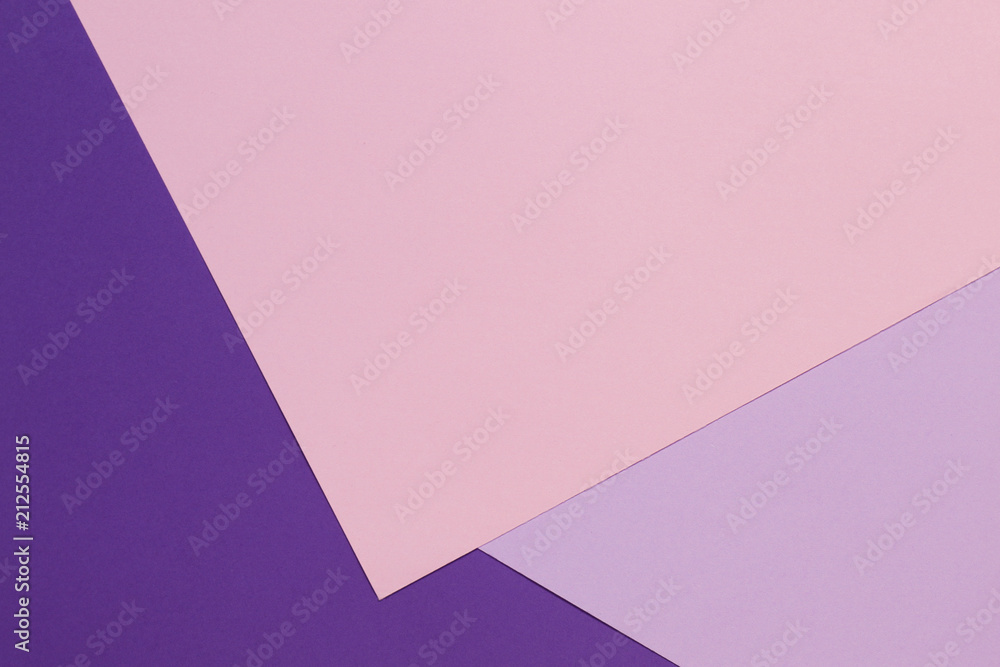 Color papers geometry flat composition background with violet, purple, pink tones. Color papers geometry flat composition background with violet, purple, pink tones.
