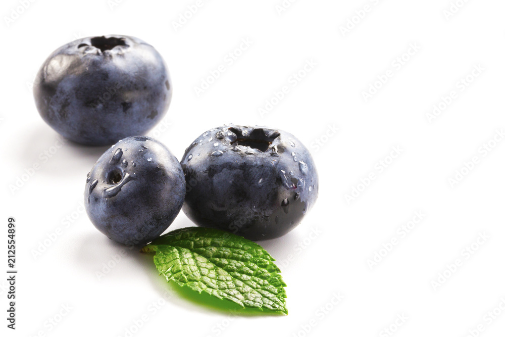Blueberries on white background Blueberries on white background