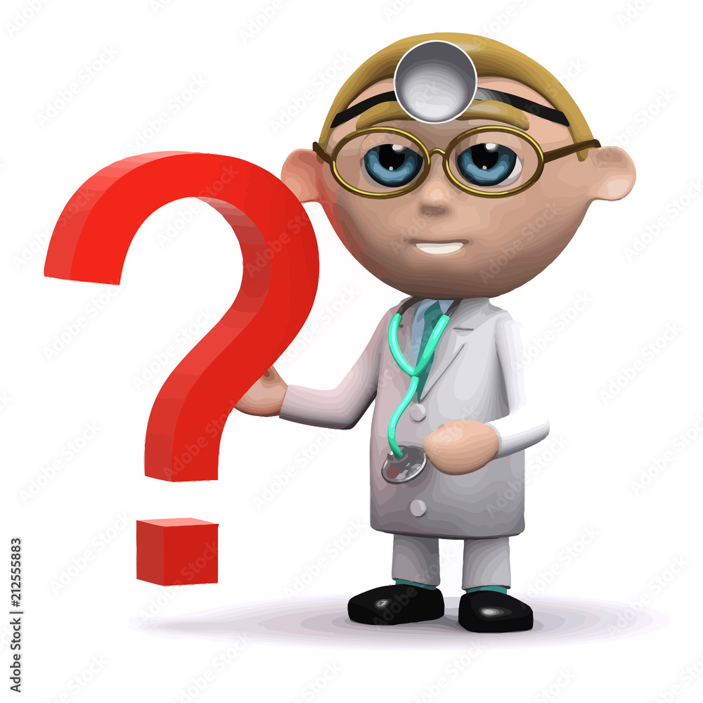 3d Doctor has a question mark 3d Doctor has a question mark