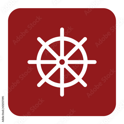 Boat steering wheel icon