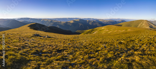 Panorama with mountain scenery Transalpina Romania