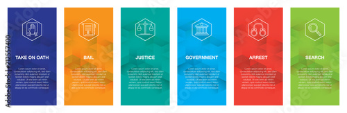 Law & Society Infographic Icon Set
