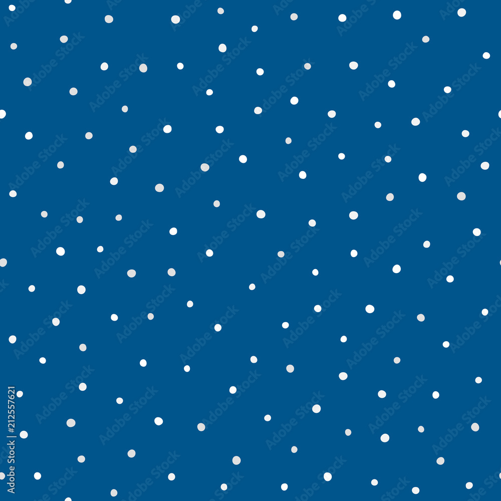 Seamless pattern with irregular polka dot. Repeated round spots drawn by hand. Simple endless print.