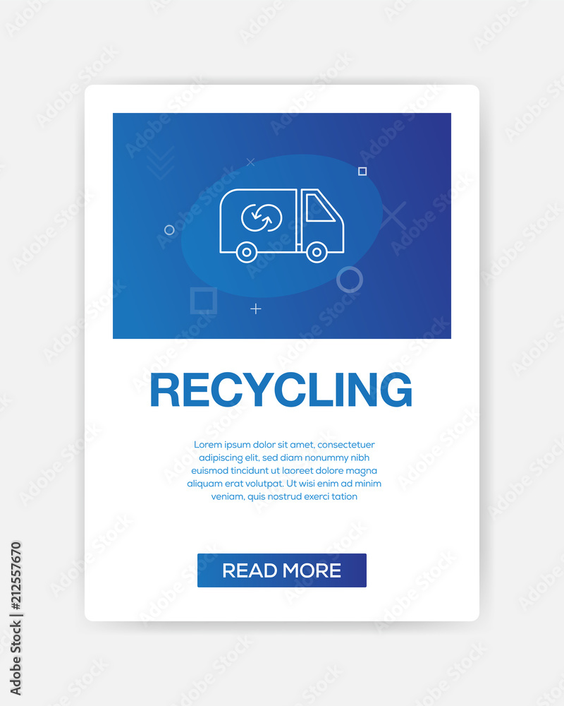Obraz premium RECYCLING ICON INFOGRAPHIC