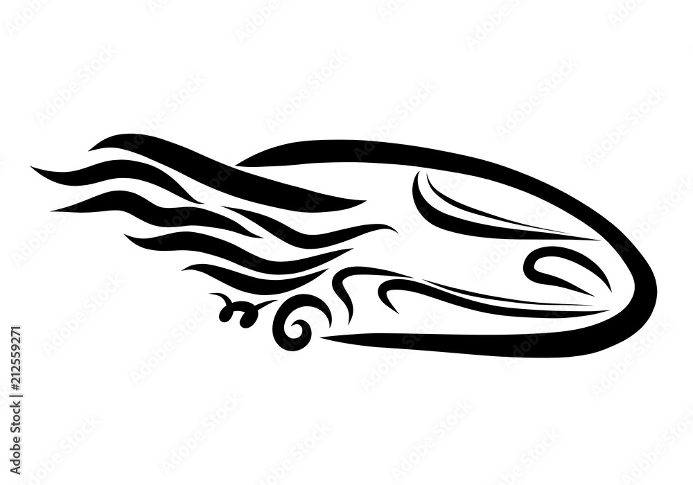 Fototapeta premium Racing fast train or race car of the future