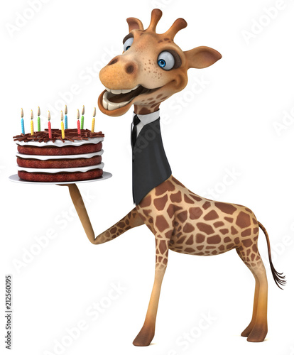 Photography Fun giraffe - 3D Illustration