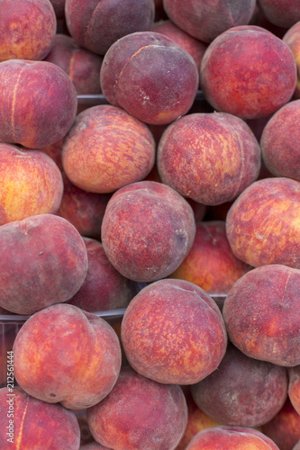 fresh red peaches abstract fruit colorful pattern texture background