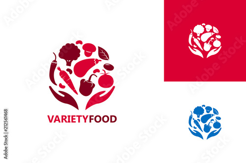 Variety Food Logo Template Design Vector, Emblem, Design Concept, Creative Symbol, Icon