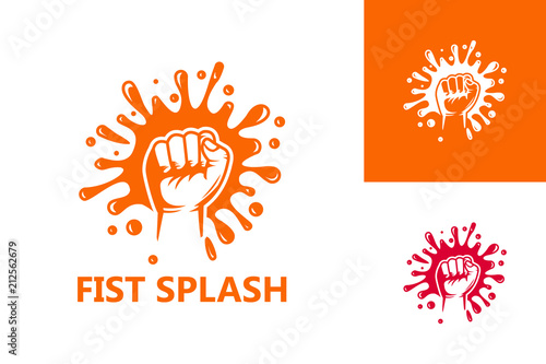 Fist Splash Logo Template Design Vector, Emblem, Design Concept, Creative Symbol, Icon