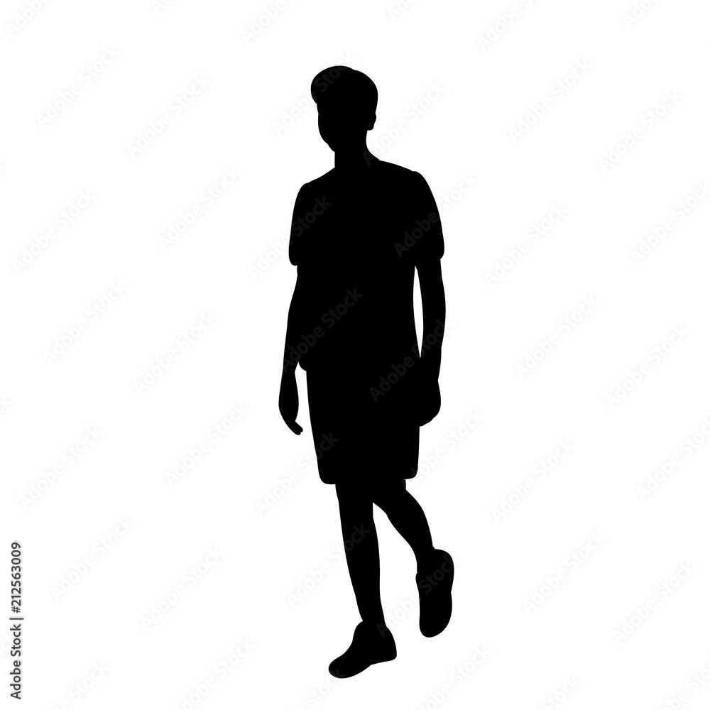 Obraz premium vector, isolated, silhouette man is walking