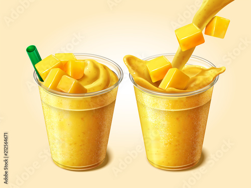 Mango juice or smoothie
