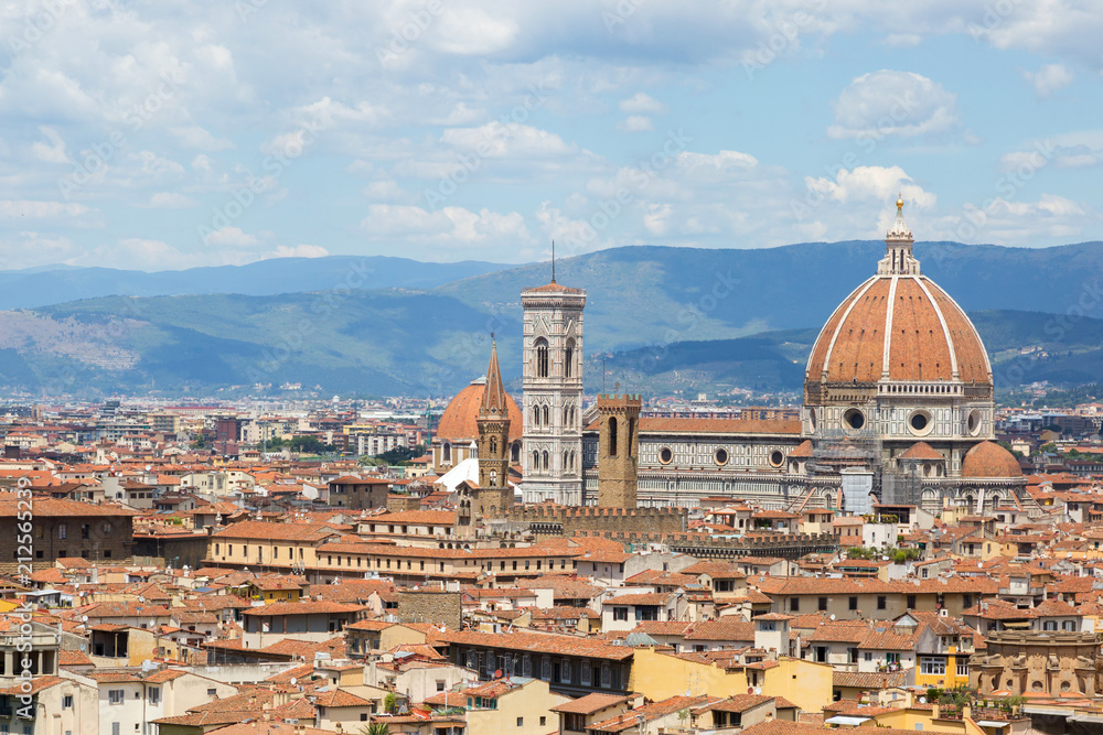 Panorama of Florence and Saint Mary of the Flower in Florence.