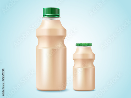 Probiotic or yogurt drink mockup