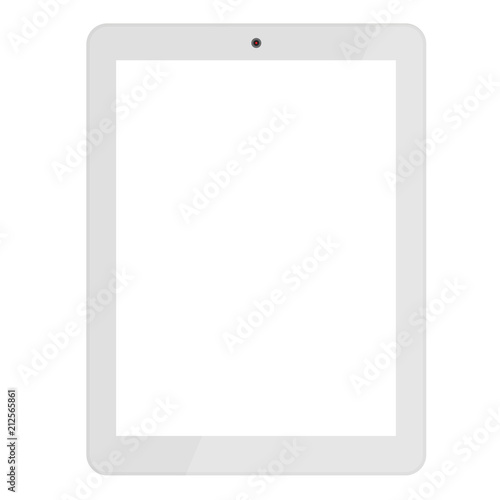 White tablet computer