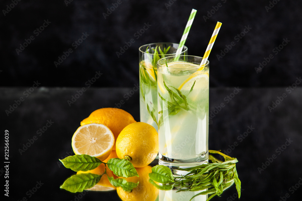 Fototapeta premium Tarragon lemonade drink