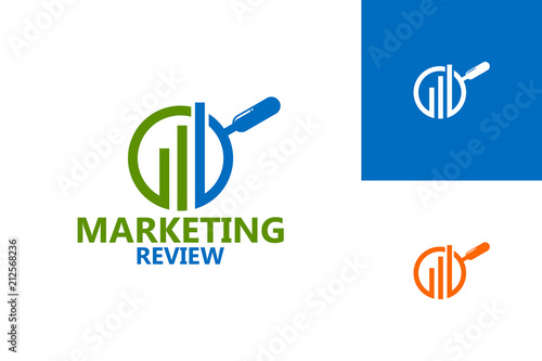 Marketing Review Logo Template Design Vector, Emblem, Design Concept, Creative Symbol, Icon